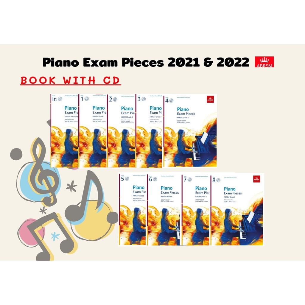 ABRSM Piano Exam Pieces 2021 2022 Initial-Grade 8 With CD - Music ...