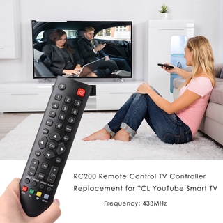 Rc 200 Tcl Youtube smart tv  RC200 Remote Control TV Controller Replacement for TCL YouTube Smart TV