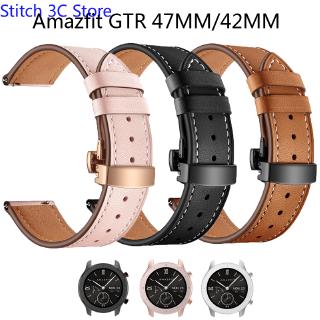 Leather straps For xiaomi Huami amazfit GTR 42mm 47mm strap smart watch Wristband 22mm 20mm bracelet