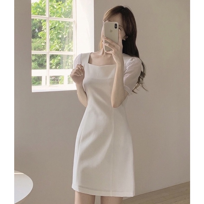 white long dress shopee