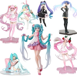 โมเดลฟิกเกอร์ PVC อนิเมะ Hatsune Miku Rapunzel ผมยาว 20 ซม. ของขวัญวันเกิด สําหรับผู้ใหญ่