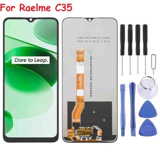 หน้าจอ LCD และแอสเซมบลีเต็ม Digitizer สำหรับ OPPO Realme C35