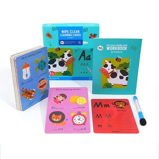 Joan Miro Wipe Clean Learning Cards Alphabet แฟลชการ์ดเขียนลบได้ - Little Picker