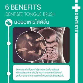 Dentiste Tongue Brush อุปกรณ์ทำความสะอาดลิ้น ชนิดขนแปรงนุ่ม จบปัญหาในช่องปาก กำจัดแบคทีเรีย ลดกลิ่นปาก ลมหายใจหอมสดชื่น