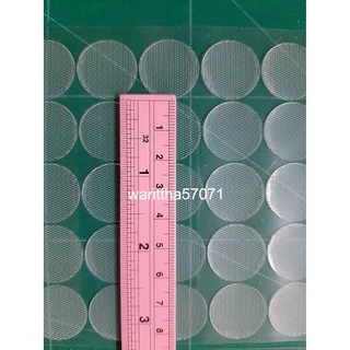 ตีนตุ๊กแก วงกลม มีกาวในตัว 1.5 / 2 / 2.5 cm. แบบใส (ขนขาว+หนามใส)