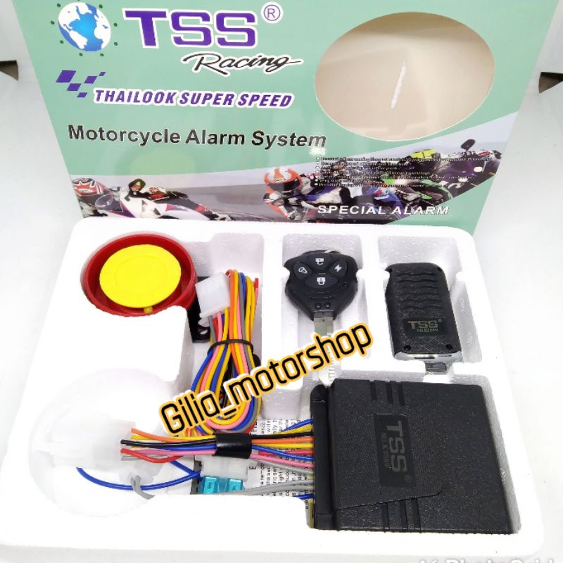ระบบสัญญาณกันขโมยรถจักรยานยนต์ TSS Starter Remote Alarm Motorcycle Remote TSS Anti-Theft Motorcycle 