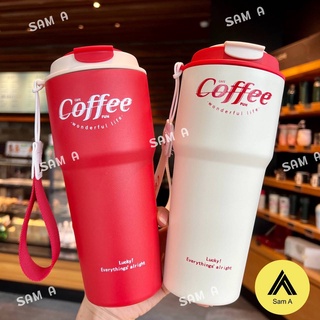 SAM A 🔥 NEW 🔥 BZ-3805  แก้วน้ำ(Coffee) กระบอกน้ำเก็บอุณหภูมิ สแตนเลส 304 ขนาด 620 ml