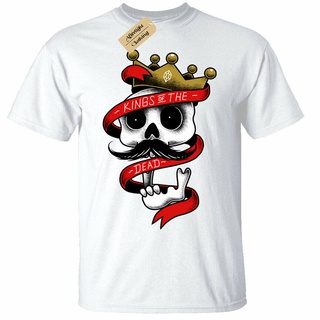 เสื้อยืด พิมพ์ลาย Kings of the Dead king skull skeleton สําหรับผู้ชาย