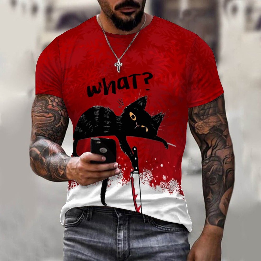 2022 ใหม่ฮาโลวีนเสื้อผู้ชาย 3d เสื้อยืดผู้ชาย Street กีฬาลําลอง o-คอสั้นแขนสั้น 3D พิมพ์ tshirt