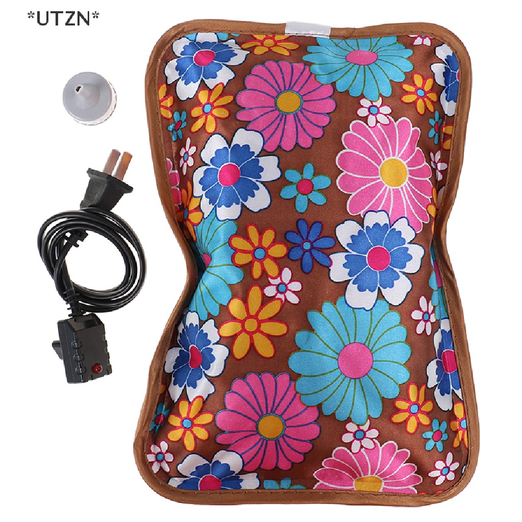 [[UTZN]] 1PC Rechargeable Electric Hot Water Bottle Hand Warmer Heater Bag for Winter [Hot