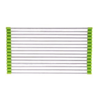 อุปกรณ์อ่างล้างจาน ตะแกรง PARNO ROLLING MAT สีเขียว อ่างล้างจานและอุปกรณ์ ห้องครัวและอุปกรณ์ PARNO ROLLING MAT GREEN
