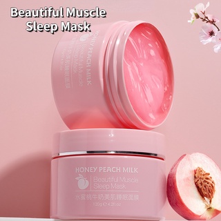 Peach Milk Sleeping mask 120g ไฮดร้า มอยส์เจอร์ กู๊ดไนท์ ฟิล์มแช่แข็ง ดูแลผิว และซ่อมแซม มาส์กหน้า ชนิดเปื้อน