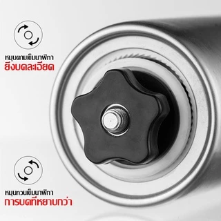🧊 ICE COFFEE เครื่องบดกาแฟ สแตนเลส แบบมือหมุน ปรับความละเอียดได้ ที่บดกาแฟ Coffee Grinder เครื่องบดเมล็ดกาแฟ