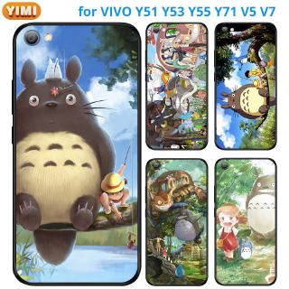 เคส VIVO Y27 Y78 y36 Y35 Y22 Y22s Y31 Y51 Y53S Y76 Y77 Y91C Y1S Y52 Y72 Pro 4G 5G V2247 V2249 1820 V2271A โทรศัพท์มือถือลายเคสโทรศัพท์มือถือลายการ์ตูน Totoro สําหรับ