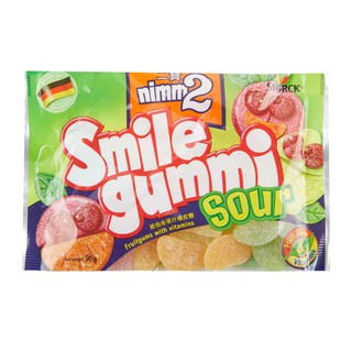 นิมม์ทูสไมล์วุ้นเจลาตินสำเร็จรูปรสเปรี้ยวและผลไม้รวม 90กรัม Nimm to Smile Sour and Mixed Fruit Gelatin Instant Jelly 90g