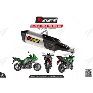 ท่อแต่ง Akrapovic Exhaust Slip-On Line (Titanium) New shape KAWASAKI VERSYS 1000 2019-2021