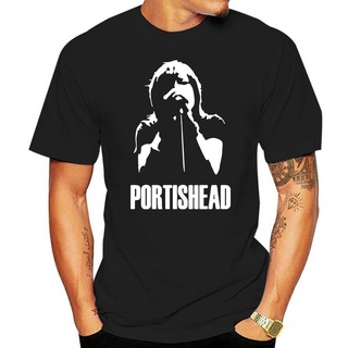 เสื้อยืด พิมพ์ลายโลโก้ Portishead ทรงหลวม สีดํา สีขาว สําหรับผู้ชาย และผู้หญิง ไซซ์ S - 2Xl BS-5XL