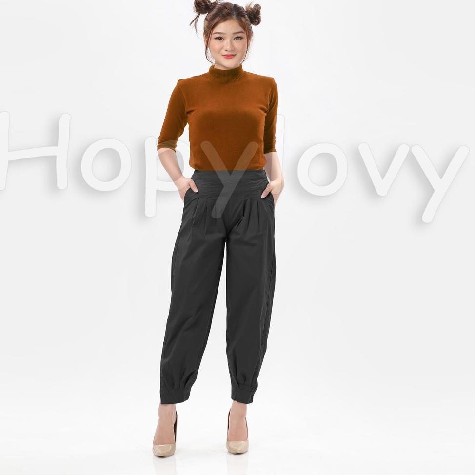 Hopylovy เสื้อถักคอเต่าผู้หญิง 3 โดย 4 แขน Rafika 4W5