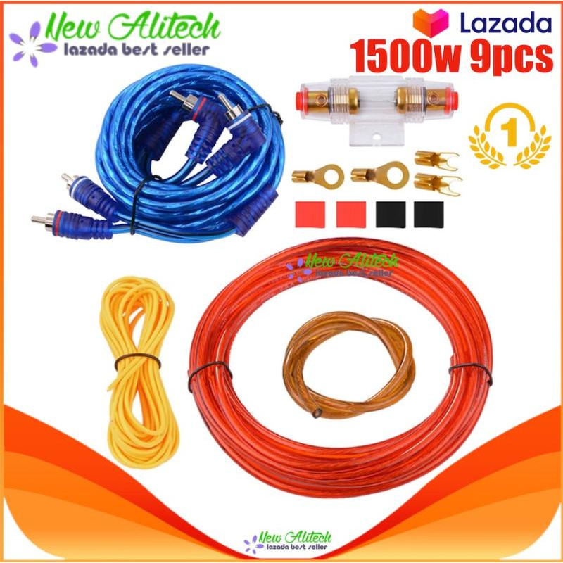 New Alitech จัดส่งที่รวดเร็ว ผู้ถือฟิวส์ 60 แอมป์ 10GA สายไฟซับวูฟเฟอร์ลำโพงเครื่องเสียงรถยนต์ลวดสายไฟ