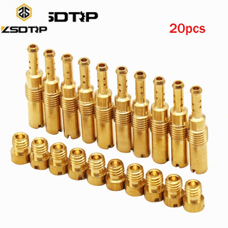 ZSDTRP 20pcs Carburetor Main/Slow Pilot Jet Set Replacement For PWK PWM PE 24 26 28 30 PJ FCR-MX CV Motorcycle Carburetor Jets