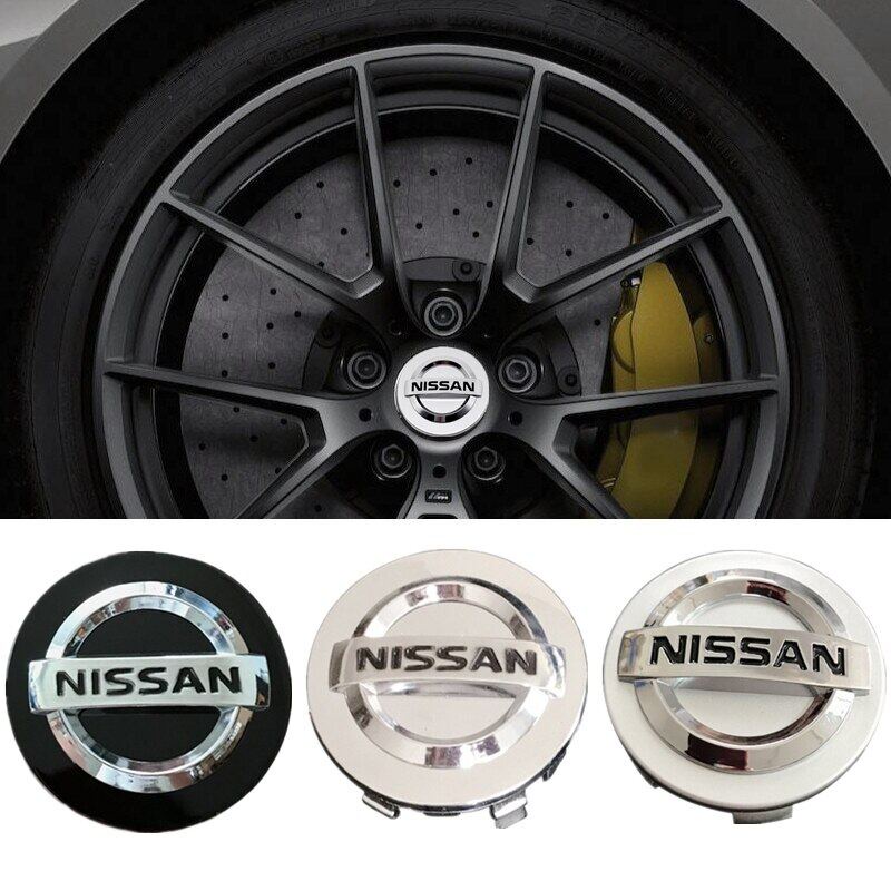 พร้อมสต็อก54//60 มม.รถศูนย์ล้อ Hub Caps Badge Emblem Decal ฝาครอบล้อสําหรับ Nissan Qashqai Tiida Alm