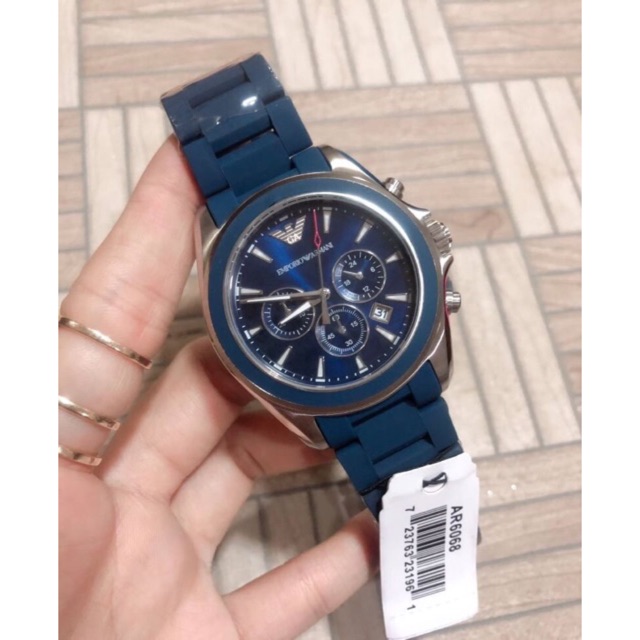 AR6068.    Size 44 millimeters Sportivo Chronograph Blue Dial Men's Watch