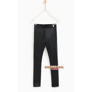 [แท้]ZR95 เลกกิ้งหนัง Zara รุ่น Rubberized Leggings (สำหรับเด็กอายุ 5-7 ปี) ผ้าหนังเนื้อดี ใส่สบาย ไม่คัน ยืดได้ตามตัว