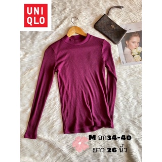 เสื้อแขนยาวค่อเต่าผ้าร่องUNIQLO