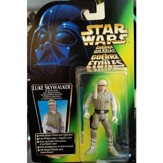 Star Wars, The Power of the Force Green Card, Luke Skywalker in Hoth Gear Action Figure, 3.75 