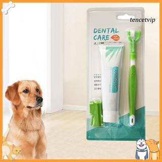 Ten_ชุดแปรงสีฟัน ยาสีฟัน ทําความสะอาดช่องปาก สําหรับสัตว์เลี้ยง สุนัข แมว