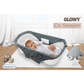 GLOWY Co-Sleeper ที่นอนเด็กแรกเกิด ใช้ร่วมบนเตียงกับพ่อแม่ ปลอดภัยด้วยที่กั้นที่แข็งแรงรอบด้าน พกพาสะดวก พับเก็บได้ง่าย