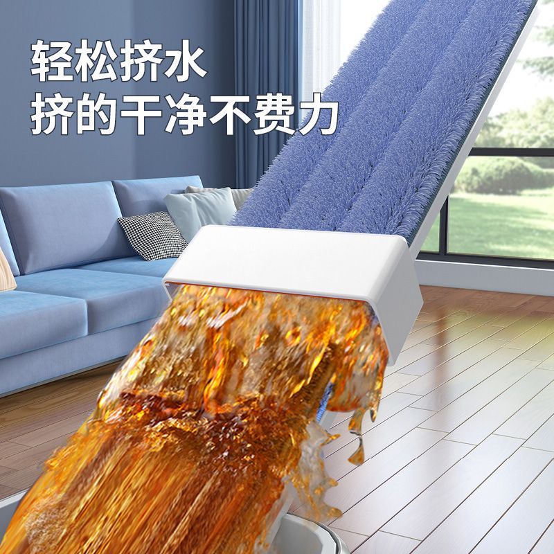 ยาว 50 ซม.Hand-Free Flat Mop ในครัวเรือนหมุน Lazy People One Mop ทําความสะอาด Mop ไม้ถูพื้นเปียกแห้ง Dual-ใช้ Mop - รูปที่ 6