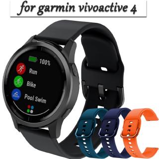 สายนาฬิกาข้อมือซิลิโคน 22 มม. สำหรับ Garmin vivoactive 4