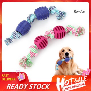 ♦RAN♦Dog Puppy Rope Knot Toy Cleaning Teeth Molar Chewing Stress Relief Pet Supplies