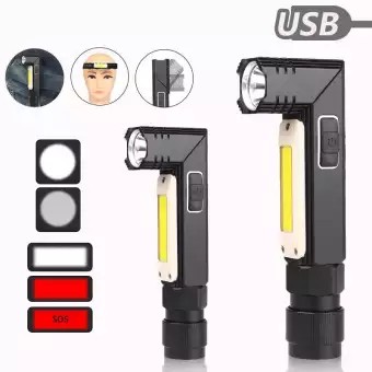 Asafee 10000LM ไฟ LED ทํางาน Ultra Bright กันน้ํา COB Light USB ชาร์จไฟฉายหางแม่เหล็กทํางาน 90 องศา Auto Car repair ไฟตรวจสอบ