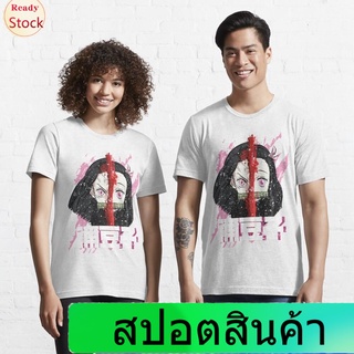 เสื้อยืดยอดนิยม DEMON SLAYER SEASON 2: NEZUKO HALF HUMAN HALF DEMON (GRUNGE STYLE) Essential T-Shirt Mens Womens T-shi