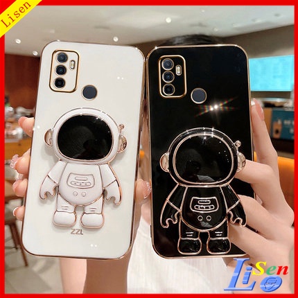 เคส OPPO A53 A33 A54 A5S A55 A16 F9 A7 A12 A15 A9 2020 A5 2020 A15S A76 A96 A55 เคสโทรศัพท์มือถือ ลายนักบินอวกาศ พร้อมขาตั้ง สําหรับ YHY