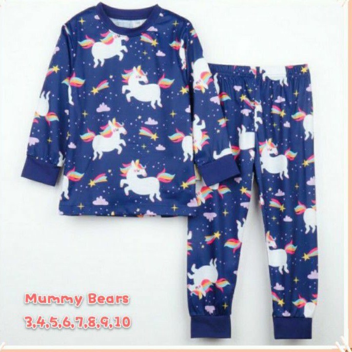 Mummy Bears ชุดนอนยูนิคอร์น/ชุดนอนยูนิคอร์น Budak