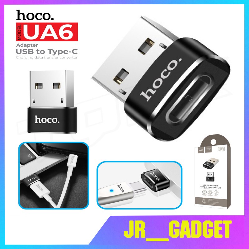 พร้อมส่ง！！ HOCO ของแท้ 100% รุ่น UA6 อะแดปเตอร์แปลงพอร์ต USB-A to Type-C