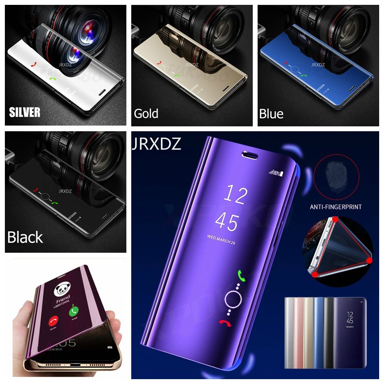 Flip Cover Mirror Case VIVO Y83 Y51 Y21S 2020 Smart View Clear Full Protection