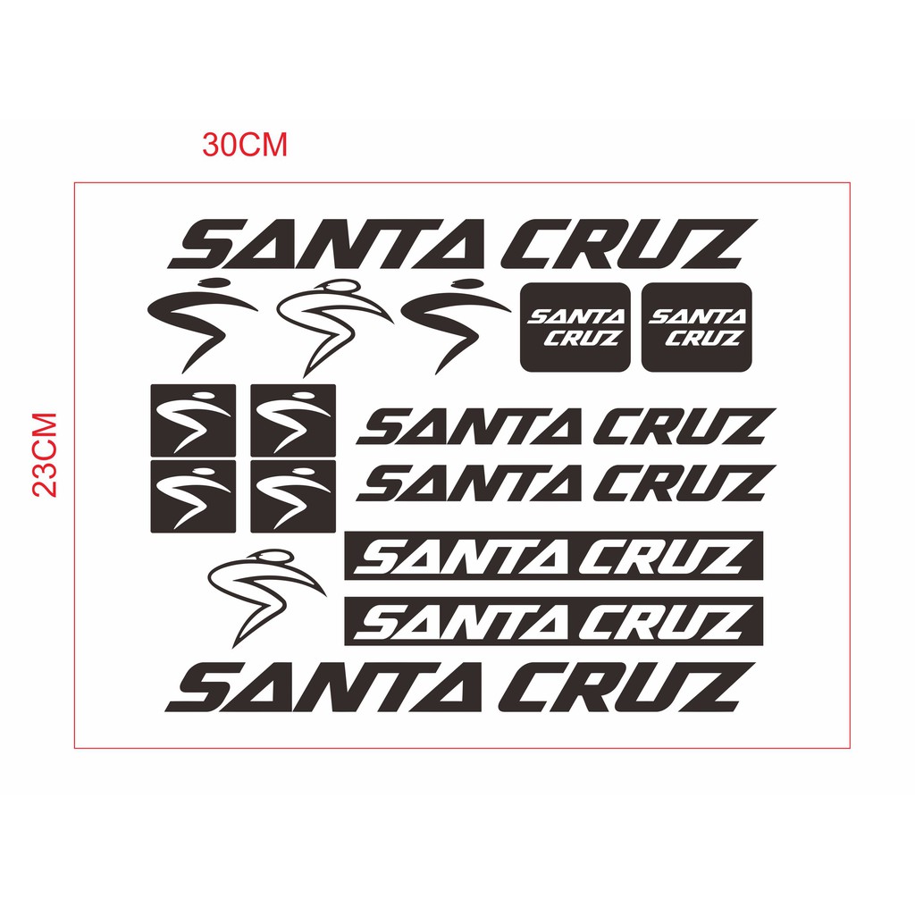 สติ๊กเกอร์กรอบตัดจักรยาน Santa cruz