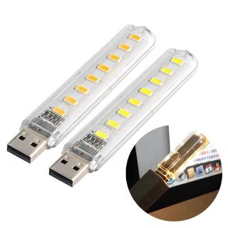 โคมไฟอ่านหนังสือแบบพกพา Usb Led Night Light 3 Led 8 Led 5 V