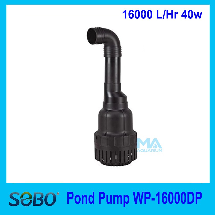 ปั้มน้ำบ่อปลาขนาดใหญ่ SOBO WP-16000DP ปั๊มน้ำประหยัดไฟ 40W ปั้มFLUX  ปั๊มน้ำได้สูง 2.5 m. 16000 L/Hr