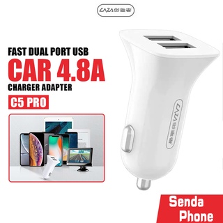 ที่ชาร์จในรถ CAZA รุ่น C5Pro มี 2ช่อง USB ชาร์จเร็ว ไฟแรง 4.8A หัวชาร์จในรถ ที่จุดบุหรี่ในรถยนต์