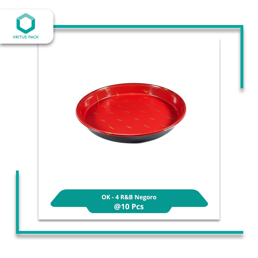 Virtuspack / ถาด Mika / ซูชิ Platter OK-4 R&B / 10 ชิ้น