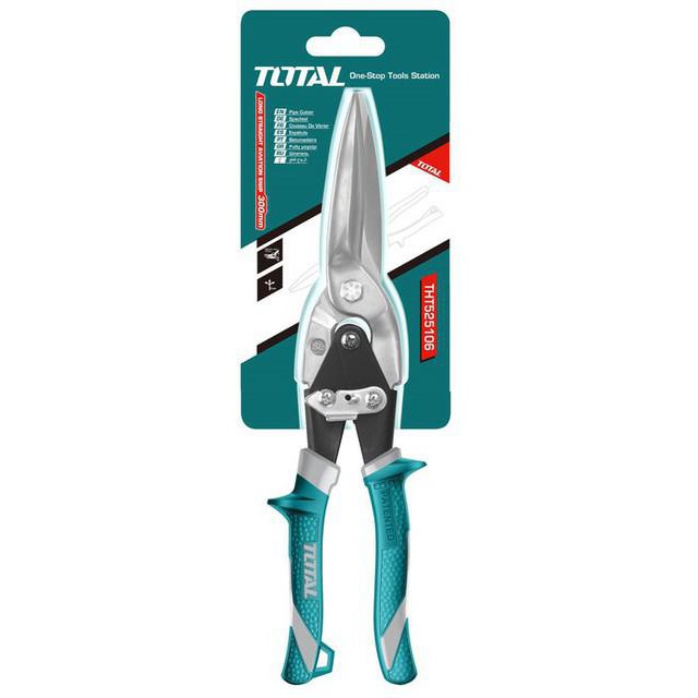 Total กรรไกรตัดสังกะสี ปากตรง ขนาด 12 นิ้ว รุ่น THT525101 / THT525106 ( Aviation Snip )