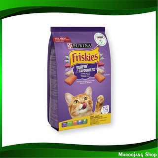 อาหารแมว เซิร์ฟฟิง เฟเวอริส 1.2 กก ฟริสกี้ส์ Friskies Cat Food Surfin Turfin อาหารสำหรับแมว อาหารสัตว์ อาหารสัตว์เลี้ยง