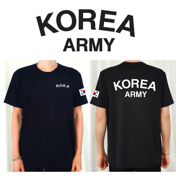 ROKA เกาหลี ARMY เกาหลี KPOP TSHIRT เสื้อผ้า OVERSIZE สไตล์เกาหลี DISTRO เสื้อยืดสําหรับผู้ชายและผู้หญิง