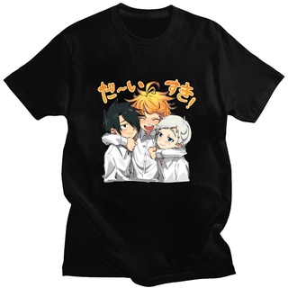 เสื้อยืดแขนสั้น คอกลม พิมพ์ลายอนิเมะ The Promised Neverland s สไตล์ฮาราจูกุ สําหรับผู้ชาย 723292Size S-5XL