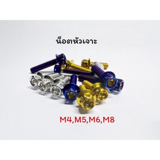 น็อตสแตนเลส(หัวเจาะทะลุ)M6 M8 ราคาตัวละ สินค้าราคาพิเศษ